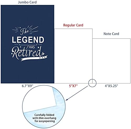 Зонон 2 Парчиња Смешна Картичка За Пензионирање Со Плик Среќна Пензиска Картичка Збогум Картичка За Пензионирање Легендата Има Пензионирана