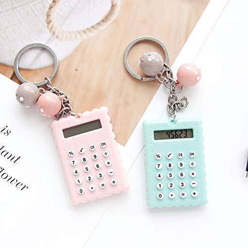 Мини калкулатор 8 цифри слатки колачиња Калкулатор Преносни џебови за клучеви за клучеви за стандардни функции Калкулатор Училишен канцелариски