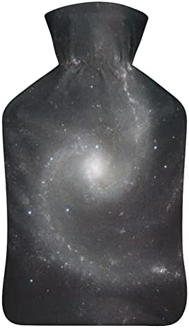 Сиво галаксија шише со топла вода со мека покривка 1L голема класична потопла торба за нозе на рамо на вратот на вратот