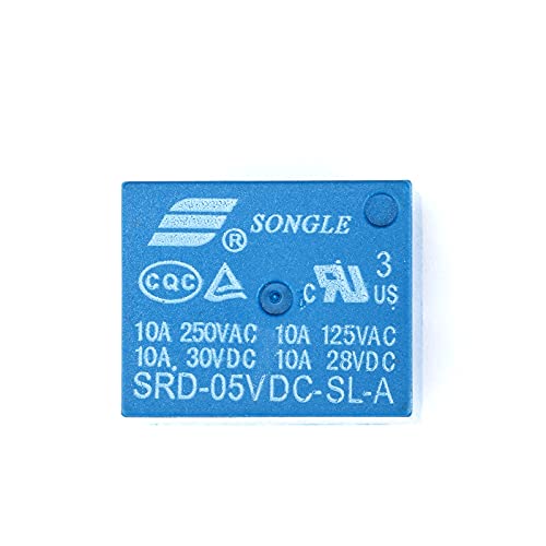 Релеи за напојување од 10 парчиња/лот SRD-05VDC-SL-A T73 BLUE 5V 10A 4PIN оригинал