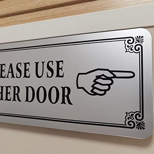 Клотид Ве молиме користете друг знак на вратата со лепило -лента - 1 поставува 11 x5 инчи - PVC за квалитет на 'рѓа и водоотпорен