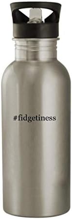 Подароци на Ник Ноук fidgetness - 20oz шише со вода од не'рѓосувачки челик, сребро