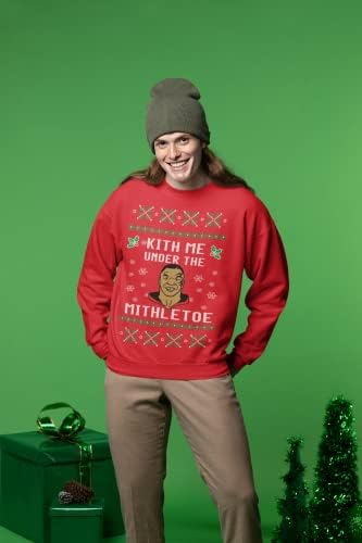 Wild Bobby Merry Chrithmith Mike Tyson грда Божиќен џемпер Унисекс екипаж џемпер на екипажот