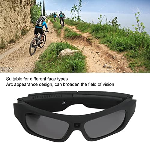 Видео за сонце на пилипанска камера, очила за сонце од 4K Ultra HD, паметни очила за сонце за снимање на видео со 4 пара леќи за возење велосипед