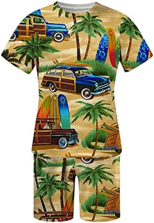 Bmisegm Mens Suitits Големи и високи мажи пролетен летен дел од плажа со кратки ракави со кратки кошули со кратки кошули со