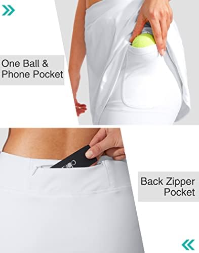 Офан женско тениско здолниште со џебови се исече со високи половини атлетски голф здолништа за жени кои се обидоа да трчаат