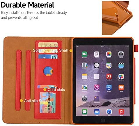 iPad 10.2 Case 2020/2019 8 -та/7 -та генерација, Cookk Premium PU кожа деловна кожа [Auto Sleep/Wake] [Pen Pen] ChockProof Kickstand