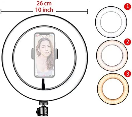 ZSEDP 26cm Led Selfie Прстен Светилка Прстен Пополнете Ја Светлината Со Мини Октопод Држач За Статив Со Клип За Телефон Шминка