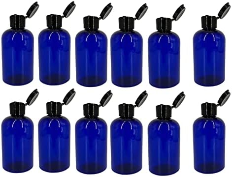 4 мл сина Бостон Пластични шишиња -12 Пакувајте празно шише за полнење - БПА бесплатно - есенцијални масла - ароматерапија | Црн
