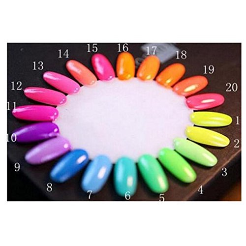 20 бои серија на флуоресцентни неонски светлечки лакови за нокти за сјај во темни 2019 Esmaltes Pertimentes de Uv y Nagellak 7 -