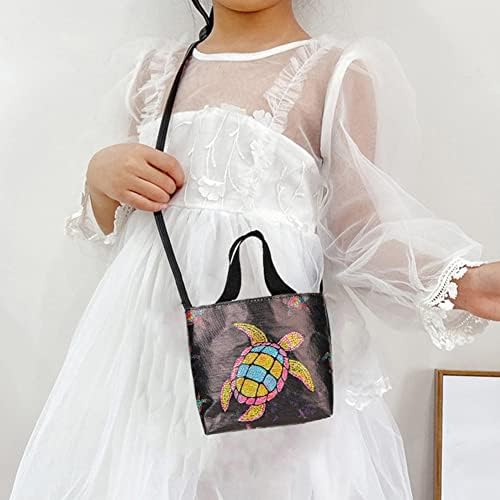 DIY дијамантски сликарство торба за торбички, торбички за еднократно купување со рачки, вреќа за намирници со преклопување, торба за ткаенини,