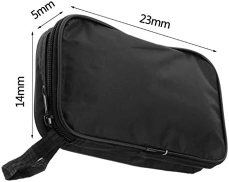 Wdbby алатка торба мултиметарска торба за складирање на црна крпа торбичка Трајна водоотпорна водоотпорна шок -изобилна мека кутија мултифункционална