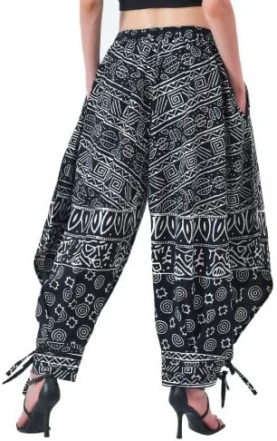 Облеката на синиот слон Бохо, панталони со необична облека за јога, харем панталони со две џебови за девојчиња и жени
