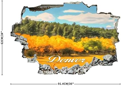 Кококен Американски Колорадо Држава Денвер Сликарство Уметност Денвер Сити Поглед 3д Ѕид Налепници Мурал Ѕид Уметност Отстранлив Постер Винил