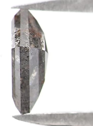 Природна лабава змеј сол и бибер дијамант црна сива боја 0,37 КТ 6,28 мм змеј во форма на змеј се намали дијамант KR2591