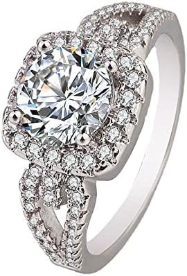Moissanite прстени за жени принцезата Дијамант Отворен прстен прстени Деликатен дизајн Дијамант моден прстен светло луксузен прстен