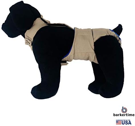 Barkertime Biscotti Беж Бегство-Доказ Водоотпорен Премиум Куче Пелена Целокупната, XXL, Со Опашка Дупка-Направени ВО САД