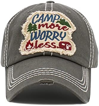 Campенски камп на марами повеќе загрижени помалку измиени гроздобер памук извезена прилагодлива капа за бејзбол
