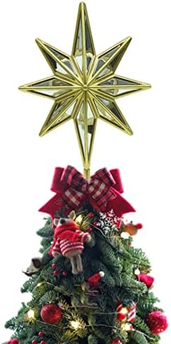 Божиќна Ѕвезда Топер Супергореа 13,4 Инчен Златен Ретро Дизајн е за Украси За Новогодишни Елки р