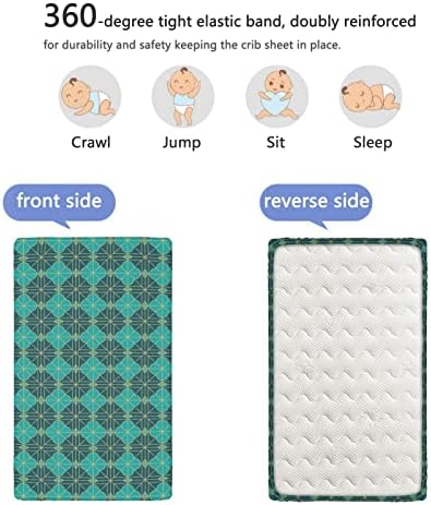 Викторија тематски вграден креветче за креветчиња, стандарден душек за креветчиња, ултра мек материјал-бебешки креветчиња за девојчиња или момче, 28 „x52“, темна те?