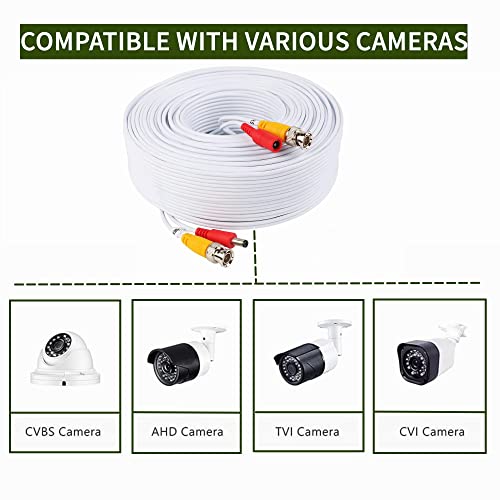 Fite на бел 150ft BNC кабел компатибилен со Samsung Wisenet Camera SDC-9443BV System SDH-B74043BVN