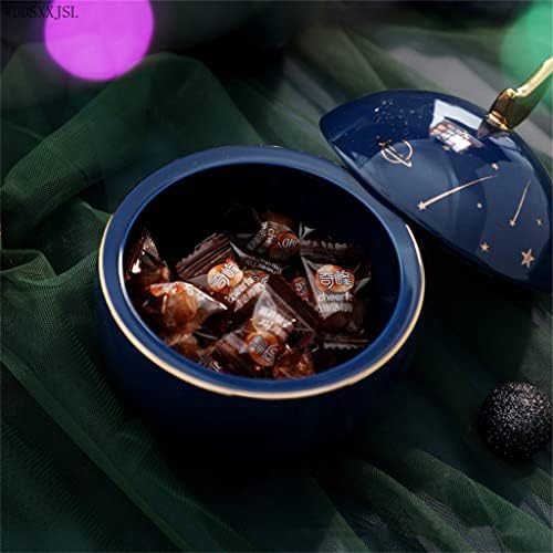 Mmllzel Creative Starry Sky Candy Candy Stare are Ceramic занаети Мултифункционална пепел со капаци за домаќинство Керамика