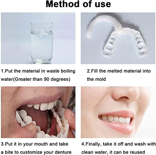 OTCPP 2 пара привремени заби декор, стоматолошки фурнири за привремена реставрација на забите, OneColor,