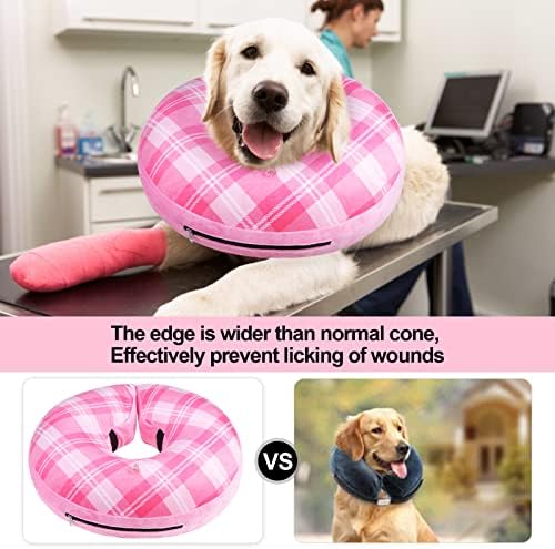 BeautyZoo Cone Cone Cone Cone за мали средни големи кучиња, меко миленичиња закрепнување е-јакали алтернатива по операција крофна