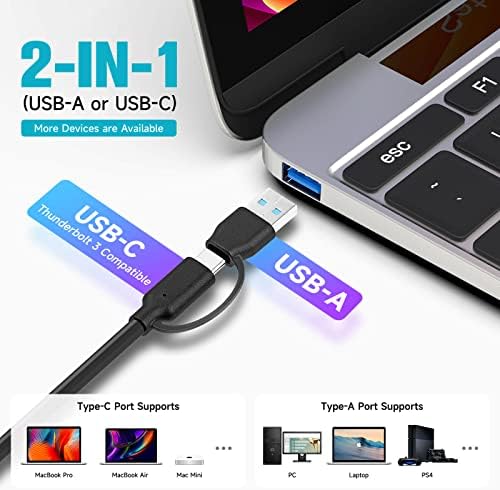 ИКУАИ 7-ПОРТ USB 3.0 Напојуван USB C Алуминиумски Центар СО USB - C До USB-А Адаптер И 12v/2a Адаптер За Напојување + 13 ПОРТА USB 3.0 Алуминиумски