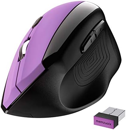 memzuoix memономски Безжичен Глушец, 2,4 G Големи Оптички Безжични Глувци со 800/1200 /1600 DPI, Вертикален Компјутерски Безжичен Глушец За Лаптоп,