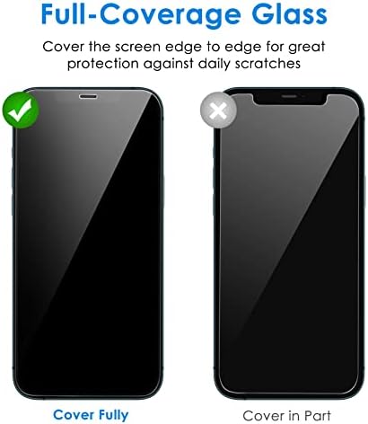 Џетех Со Еден Допир Инсталирајте Заштитник На Екранот за iPhone 12 Pro Max 6,7-Инчен, Филм За Калено Стакло Со Целосна Покриеност,