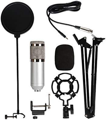 LHLLHL професионален кондензатор компјутерски микрофон со 3,5 mm стандарден конектор за пеење на емитување на снимање