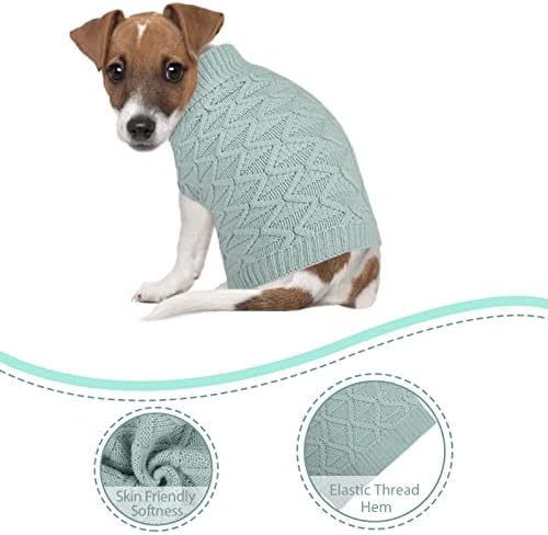Џемпери од кучиња Асенку, облека за џемпери за зимски кучиња, класична жична плетена облека за ладно време, идеален подарок