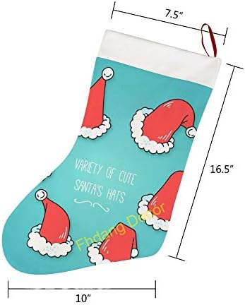 Ирваси Дедо Мраз Божиќни чорапи, големи Божиќни камиони, висечки чорапи за декорации за Божиќни семејни празници за забава, 10x16,5