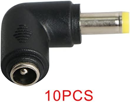 Адаптер за конектор за напојување со агол од 90 степени, 2,1 x 5,5мм, свиткан машки приклучок на 2,1 x 5,5 mm Femaleенски Jackек спојник
