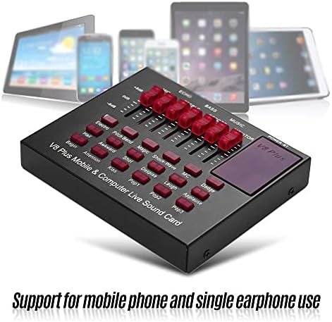 Fzzdp Полнење Мобилен &засилувач; Компјутер Во Живо Звучна Картичка USB Аудио Интерфејс Со Повеќе Звучни Ефекти Бт Врска За Пеење Во