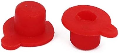 X-DREE DR M8 PVC FLANGE MONTED TAPERED CAPS STOPPERS RED 100PCS (DR M8 TAPPI CONICI FLANGIA во PVC CONICI TAPPI ROSSI 100 PEZZI