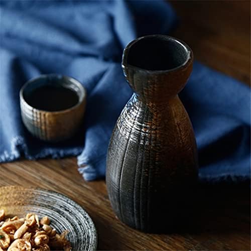 SDGH 1 сет Исклучителна керамика во јапонски стил, саке за сад Ретро, ​​постави јапонски ретро керамички чаши и сет на тенџере