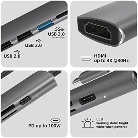 XDCHLK USB 3.1 Тип-C До Адаптер 4K USB C Центар со Центар 3.0 2.0 TF Sd Читач Слот Pd ЗА USB C Сплитер
