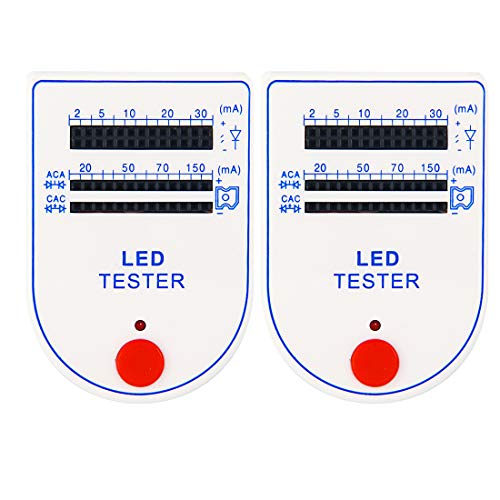 Тест за тест-кутии Hiletgo 2PCS LED тест 2 ~ 150mA мини за лесна ламба за ламби за ламба за ламби, тестер на батерии LED тестер