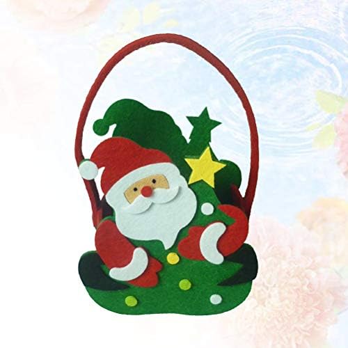 Абаодам Креативна Божиќна Торба За Бонбони Пренослива Торбичка За Подароци За Дизајн На Дедо Мраз Слатка Торбичка За Чување Ткаенина