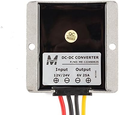 Регулатор на конвертор на напојување Uxcell DC12V/24V до DC6V 25A 150W Водоотпорен напон Конвертирајте го трансформаторот