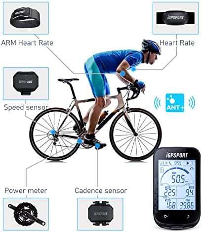 IGPSPORT BSC100S Bike Computer безжичен, 2,6 инчен ANT+ велосипедски брзински брзини и GPS со километар со Bluetooth, полнење тип-C и