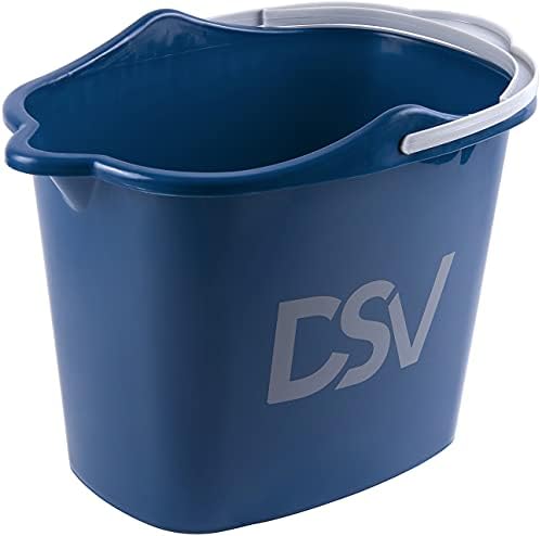 DSV Стандардна професионална 2,3 галон за чистење корпа | Истурете Spout & Homest-Grip рачка | Измијте ја корпата идеална за