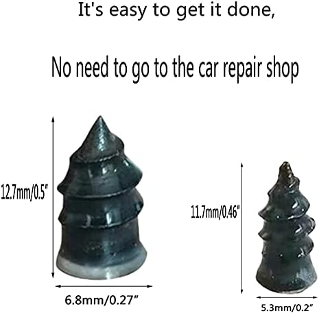CDBZ 40PCS поправка на гумени нокти, гумени завртки за поправка на гуми, црна, приклучок за завртки за гума, брза алатка за санирање