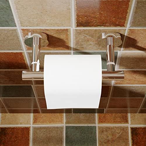 Држач за тоалетна Хартија руак Полиран Сребрен Двоен Столб Што Се Врти Држачи За Тркалезно Ткиво Закачалки За Држачи За Тоалетна