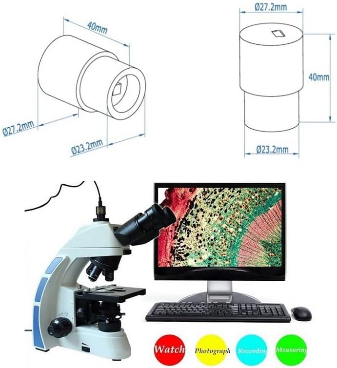 Комплет за додатоци за микроскоп за возрасни 2MP или 5MP HD USB -микроскоп микроскоп Електронски дигитален оку -дел со адаптерски лабораториски