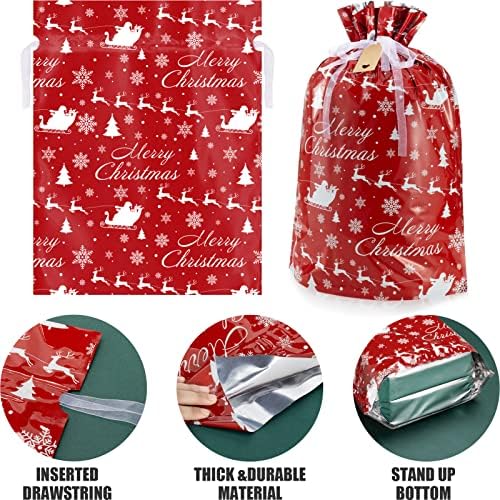 Асулин Божиќни Торби За Подароци Со Ознаки - 32 ПАРЧИЊА Стојат Велигденски Торби За Подароци Избрани Големини Голема Средна Мала