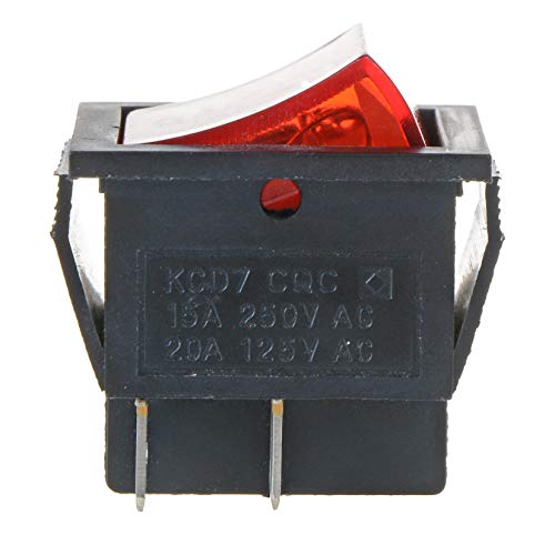 Yxq Црвена светлина 4 пински DPST Snap во Rocker Switch 15A/250V 20A/125V AC