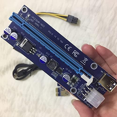 10-Пакет PCIe VER 009S PCI-e 16x до 1x Напојуван Адаптер Картичка w/ 60cm USB 3.0 Продолжен Кабел &засилувач; МОЛЕКС ДО SATA